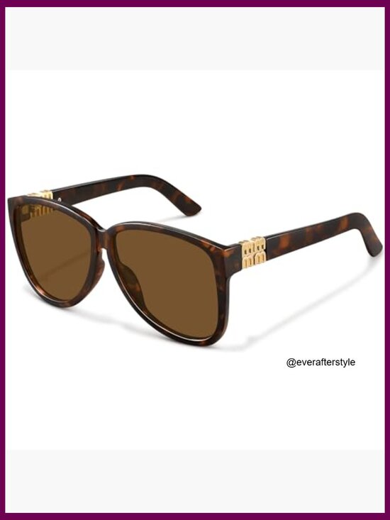 Oversized Retro Butterfly Sunglasses UV400 Protection Plastic Frame main image 6